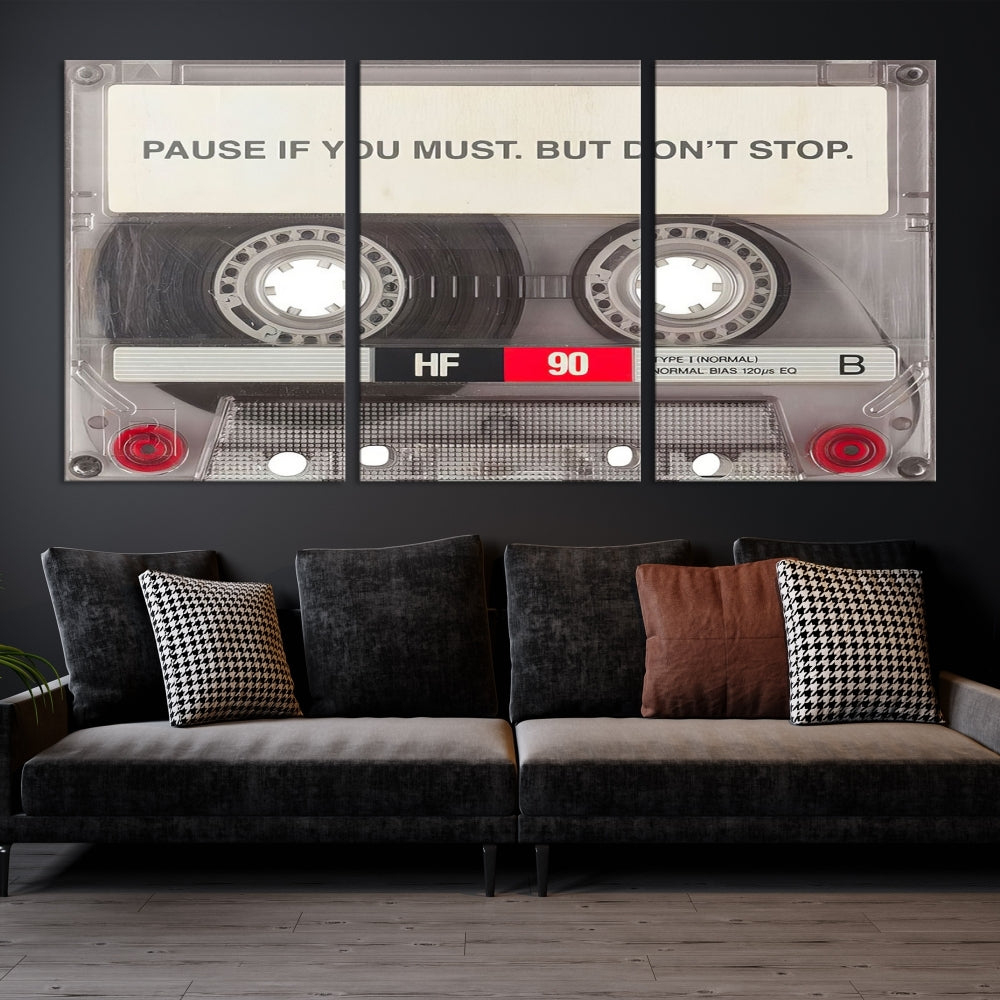 Music Cassette Iconic Wall Art Canvas Print