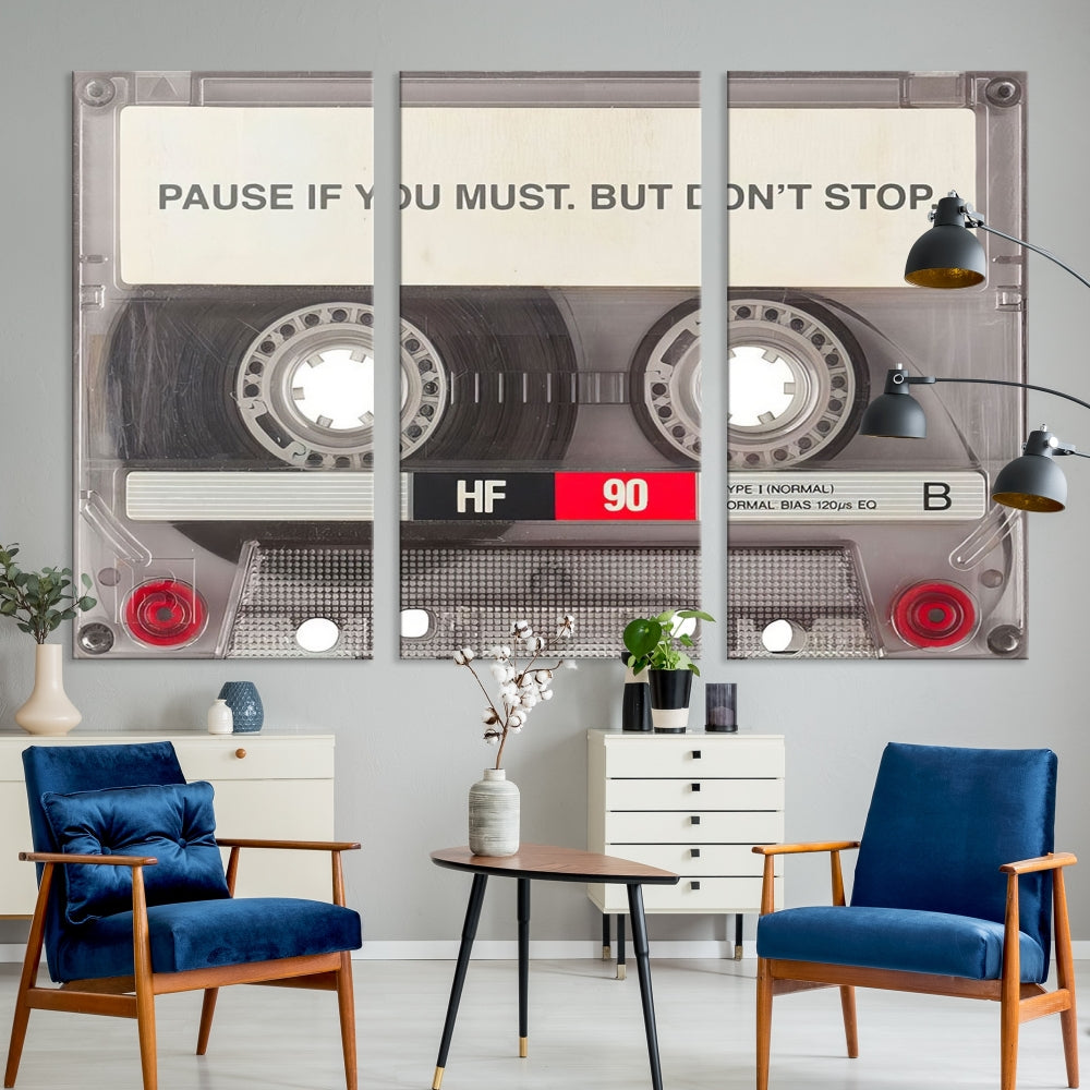 Music Cassette Iconic Wall Art Canvas Print