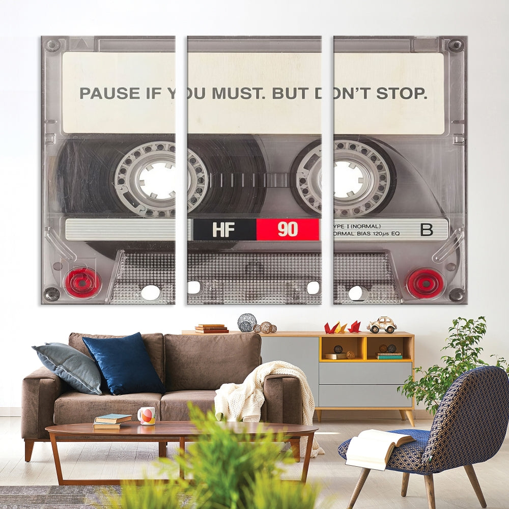 Music Cassette Iconic Wall Art Canvas Print