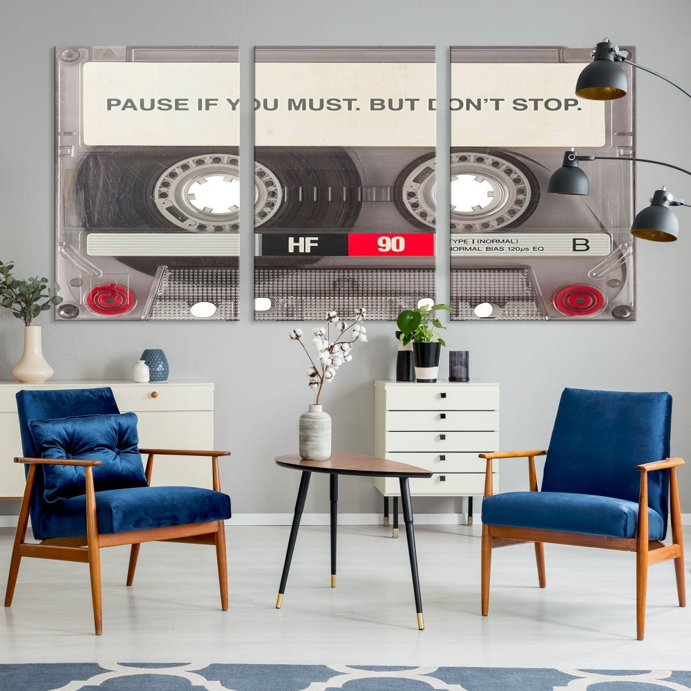 Music Cassette Iconic Wall Art Canvas Print