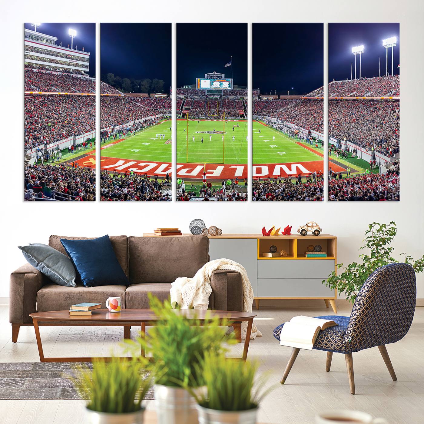 23086-MGV-CV-36X24-NC State Wolfpack Canvas Print - Raleigh Carter-Finley Stadium Wall Art, Football Team Canvas Print