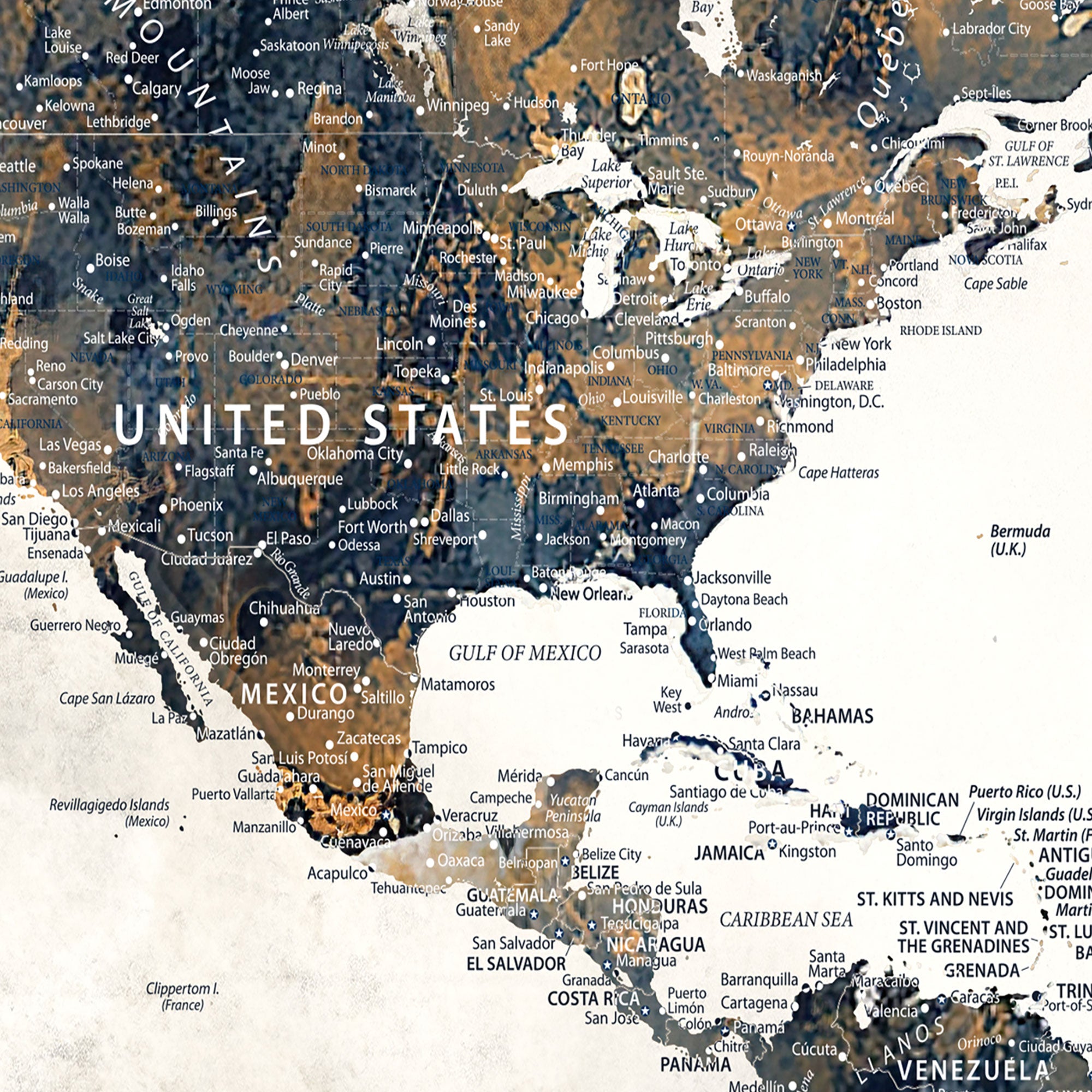 68986086-MGV-CV-36X24-Custom Push Pin World Map Canvas Print – Framed Personalized Travel Map Art for Couples, Anniversary Gifts, or Adventure Wall Display