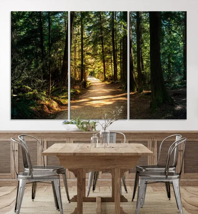 Natural Landscape Wall Art Relaxing Forest Canvas Print 