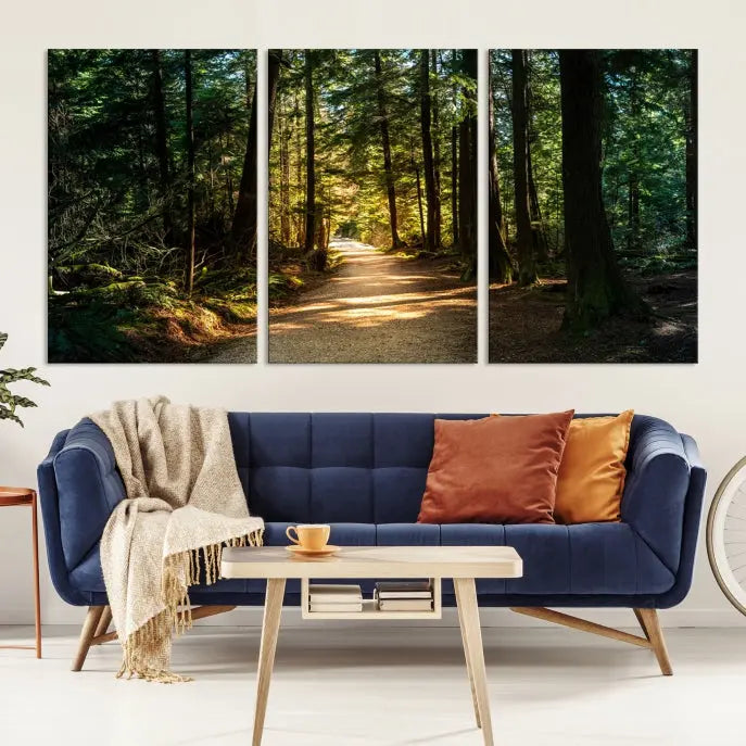 Natural Landscape Wall Art Relaxing Forest Canvas Print 