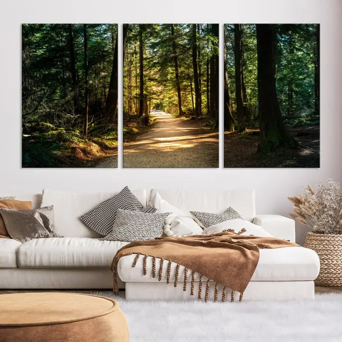 Natural Landscape Wall Art Relaxing Forest Canvas Print 