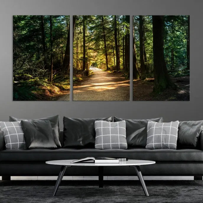 Natural Landscape Wall Art Relaxing Forest Canvas Print 