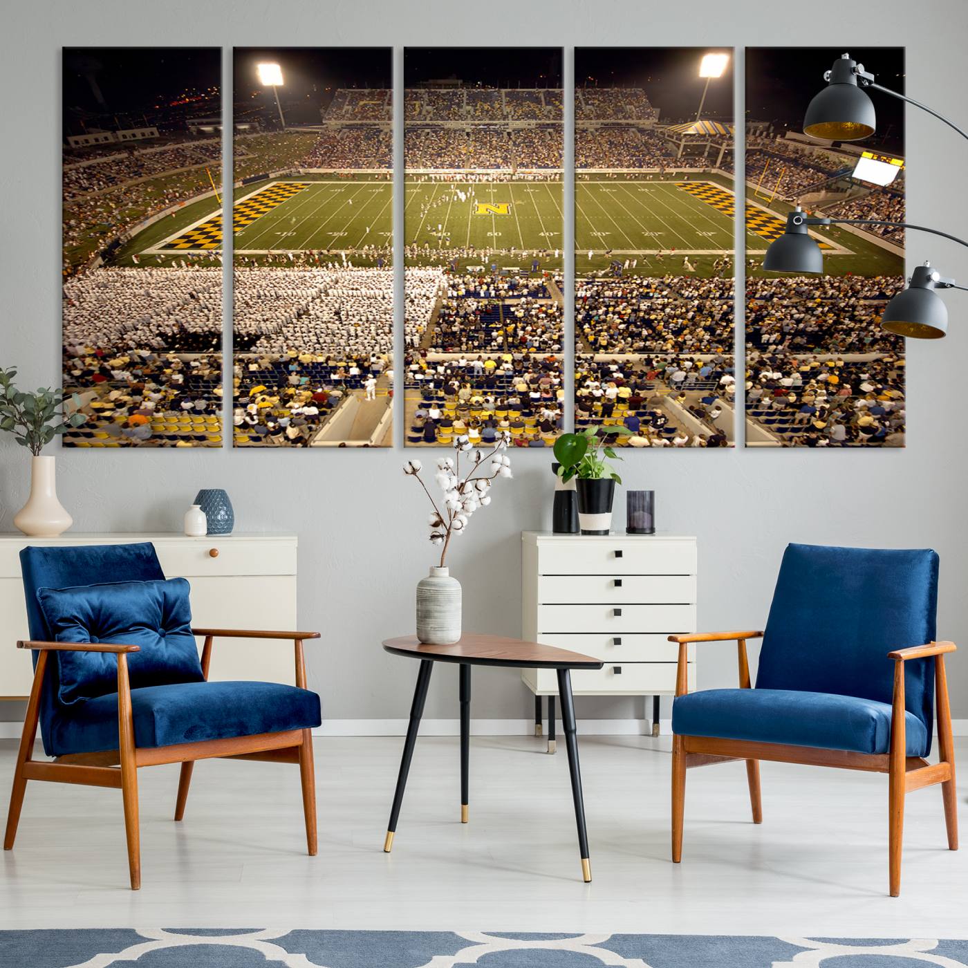 Navy Midshipmen Football Team Print - Navy Marine Corps Memorial Stadium Art Canvas Print