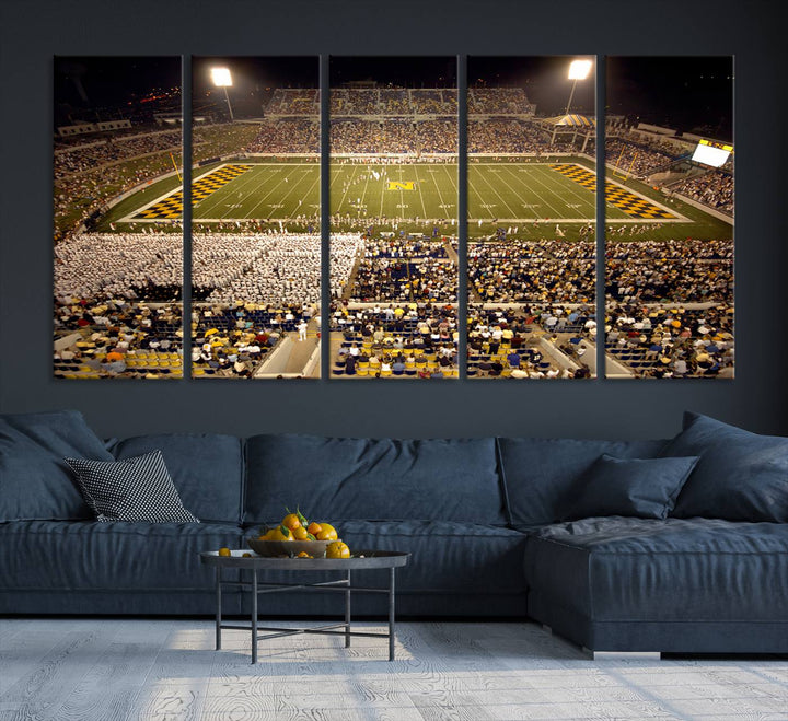 Navy Midshipmen Football Team Print - Navy Marine Corps Memorial Stadium Art Canvas Print