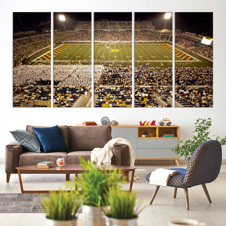 Navy Midshipmen Football Team Print - Navy Marine Corps Memorial Stadium Art Canvas Print