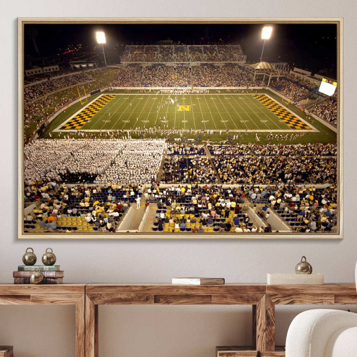 Navy Marine Corps Memorial Stadium Art Canvas Print