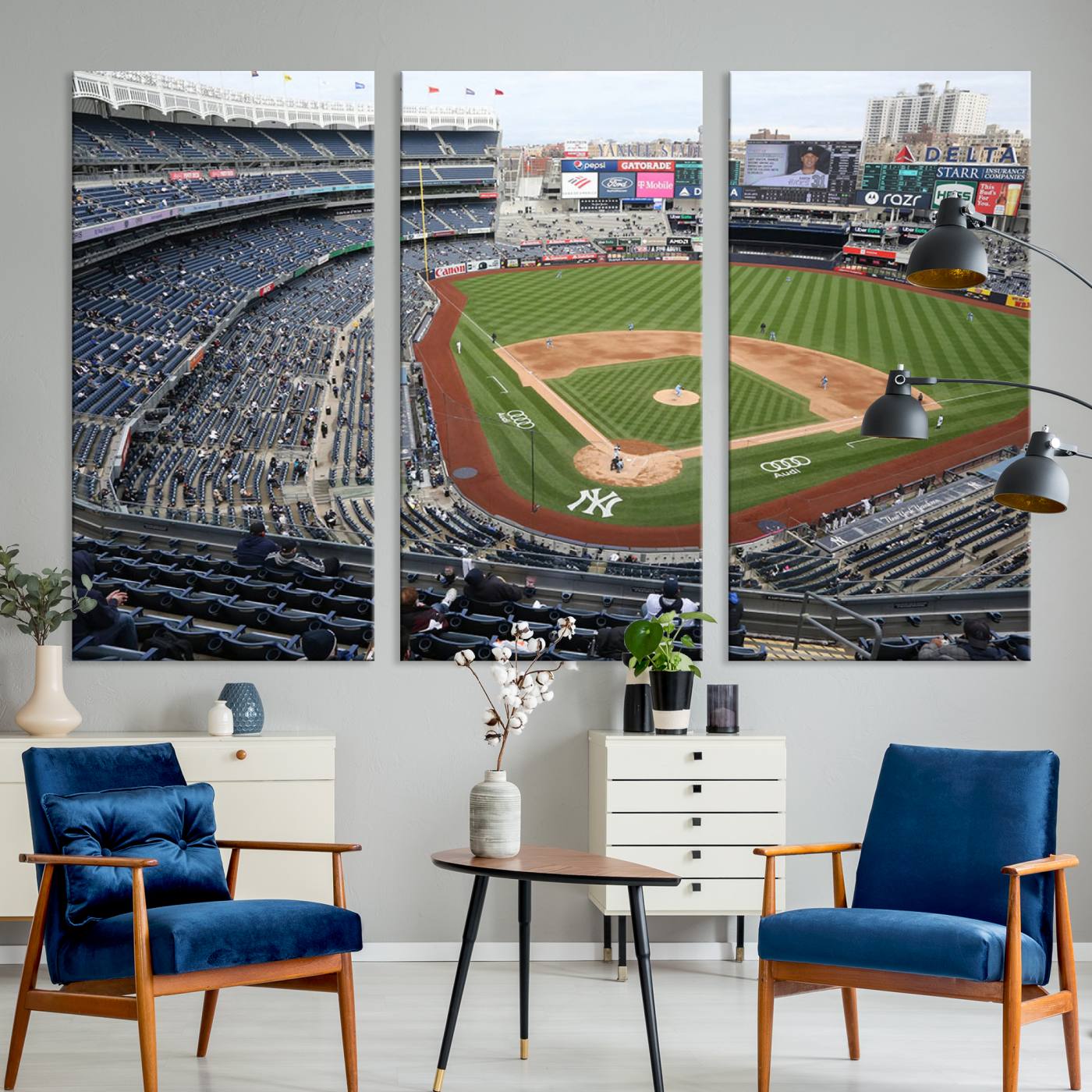 45784-MGV-CV-36X24-New York Yankees Baseball Team Print - Yankee Stadium Wall Art Canvas Print
