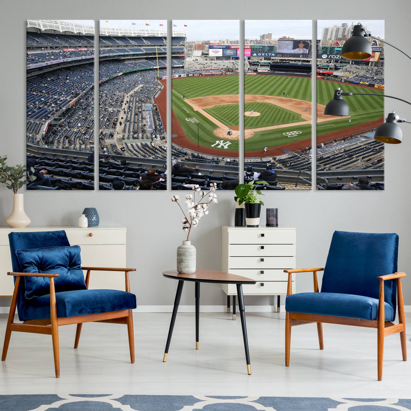 45784-MGV-CV-36X24-New York Yankees Baseball Team Print - Yankee Stadium Wall Art Canvas Print