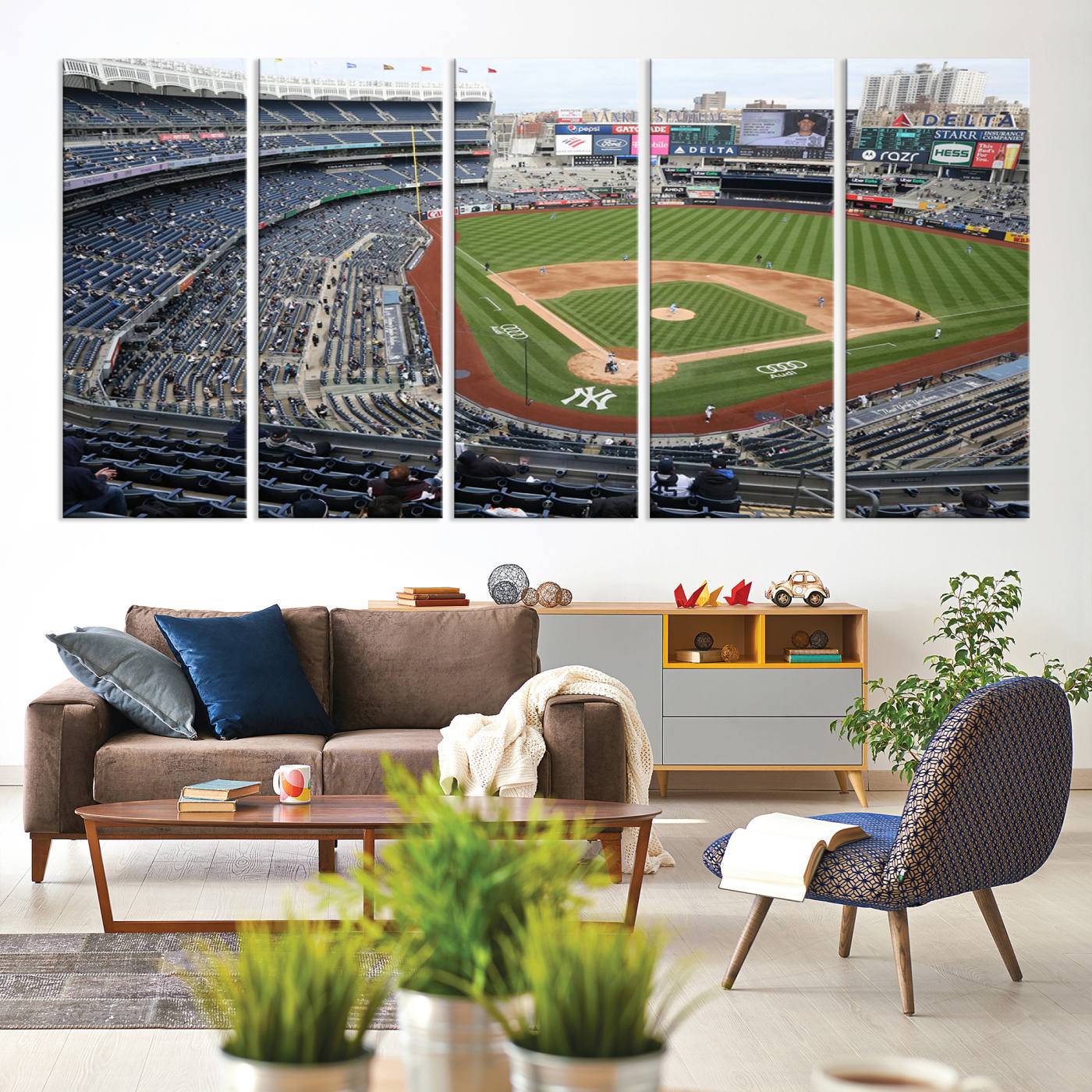 45784-MGV-CV-36X24-New York Yankees Baseball Team Print - Yankee Stadium Wall Art Canvas Print