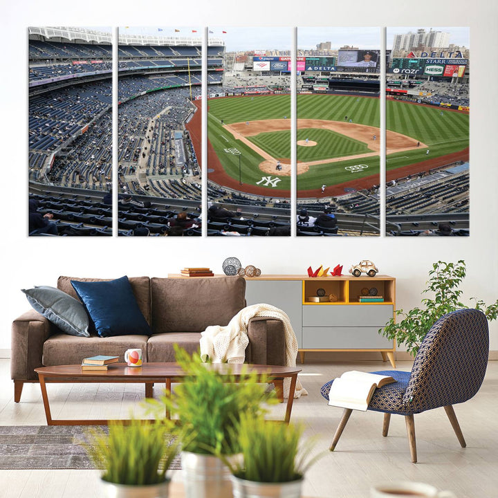 45784-MGV-CV-36X24-New York Yankees Baseball Team Print - Yankee Stadium Wall Art Canvas Print