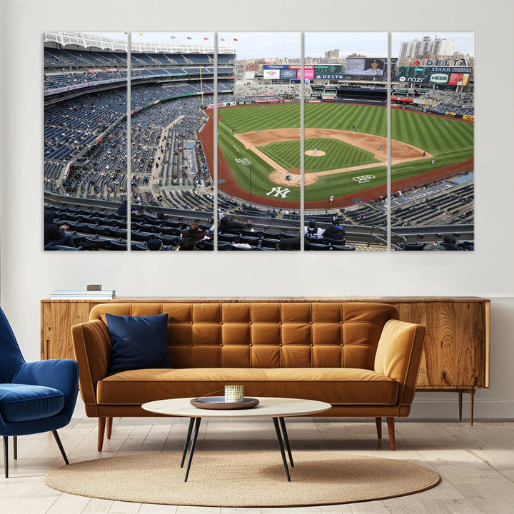 45784-MGV-CV-36X24-New York Yankees Baseball Team Print - Yankee Stadium Wall Art Canvas Print