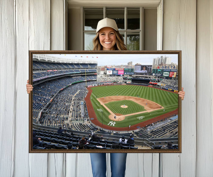 45784-MGV-CV-36X24-New York Yankees Baseball Team Print - Yankee Stadium Wall Art Canvas Print
