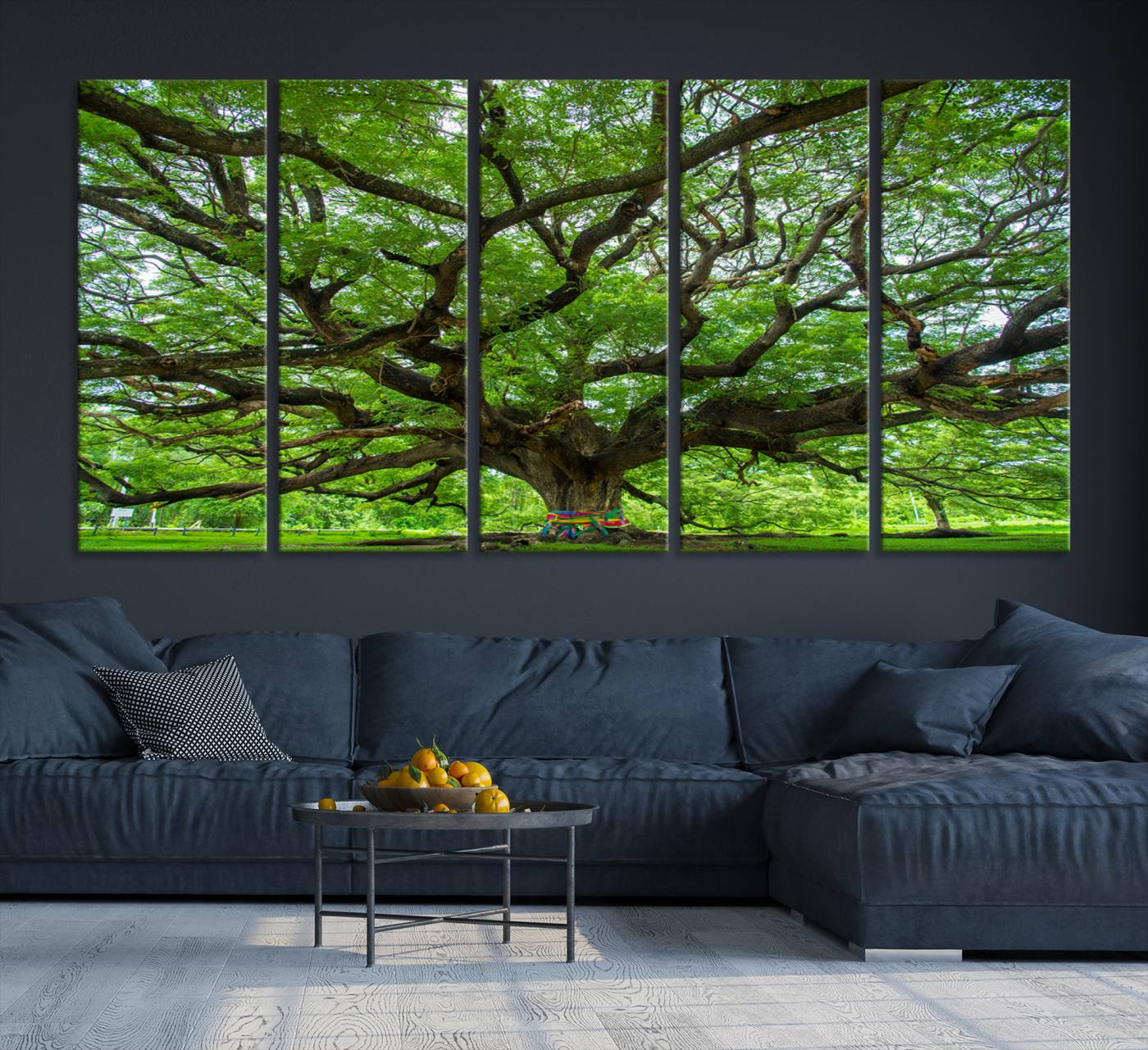 16118389-MGV-CV-36X24-Oak Tree Wall Art Print, Forest Canvas Wall Art for Home and Office, Framed Angel Oak Tree Canvas Art Printing