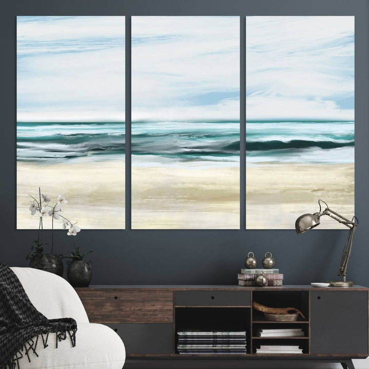 Ocean Abstract Wall Art Canvas Print