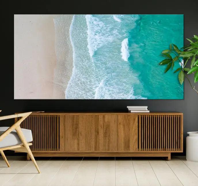 Ocean Aerial Wall Art Canvas Print 