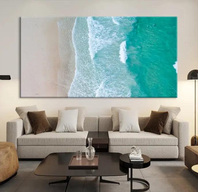 Ocean Aerial Wall Art Canvas Print 