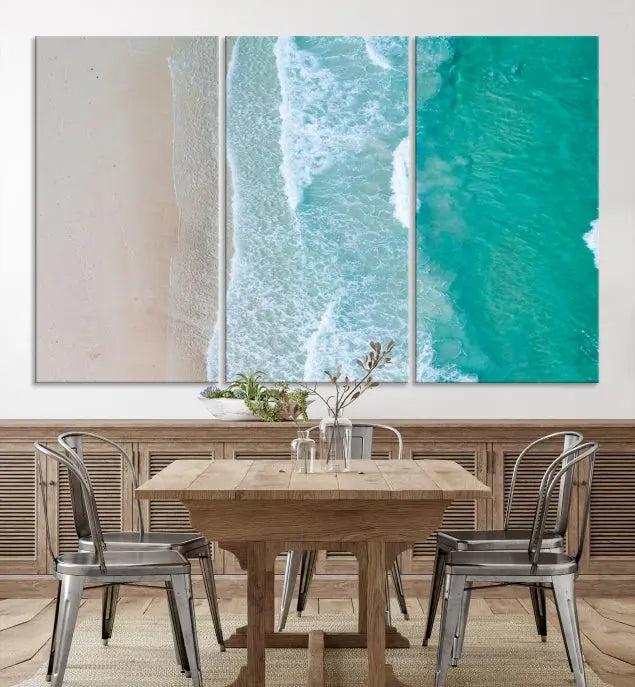 Ocean Aerial Wall Art Canvas Print 