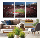 98743-MGV-CV-36X24-Ohio State University Buckeyes Football Team Print - Columbus Ohio Stadium Wall Art Canvas Print