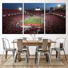 98743-MGV-CV-36X24-Ohio State University Buckeyes Football Team Print - Columbus Ohio Stadium Wall Art Canvas Print