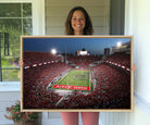 98743-MGV-CV-36X24-Ohio State University Buckeyes Football Team Print - Columbus Ohio Stadium Wall Art Canvas Print