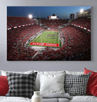 98743-MGV-CV-36X24-Ohio State University Buckeyes Football Team Print - Columbus Ohio Stadium Wall Art Canvas Print