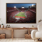 98743-MGV-FC-36X24_Walnut-Ohio State University Buckeyes Football Team Print - Columbus Ohio Stadium Wall Art Canvas Print