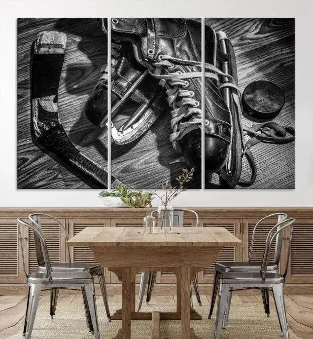 Old Pair of Mens Skates Wall Art Canvas, Men Skates Wall Art Print