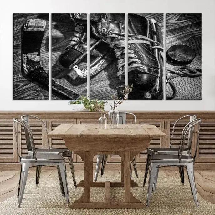 Edit-Images-Old Pair of Mens Skates Wall Art Canvas, Men Skates Wall Art Print