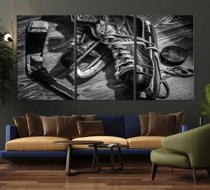 Edit-Images-Old Pair of Mens Skates Wall Art Canvas, Men Skates Wall Art Print