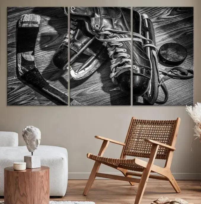 Edit-Images-Old Pair of Mens Skates Wall Art Canvas, Men Skates Wall Art Print