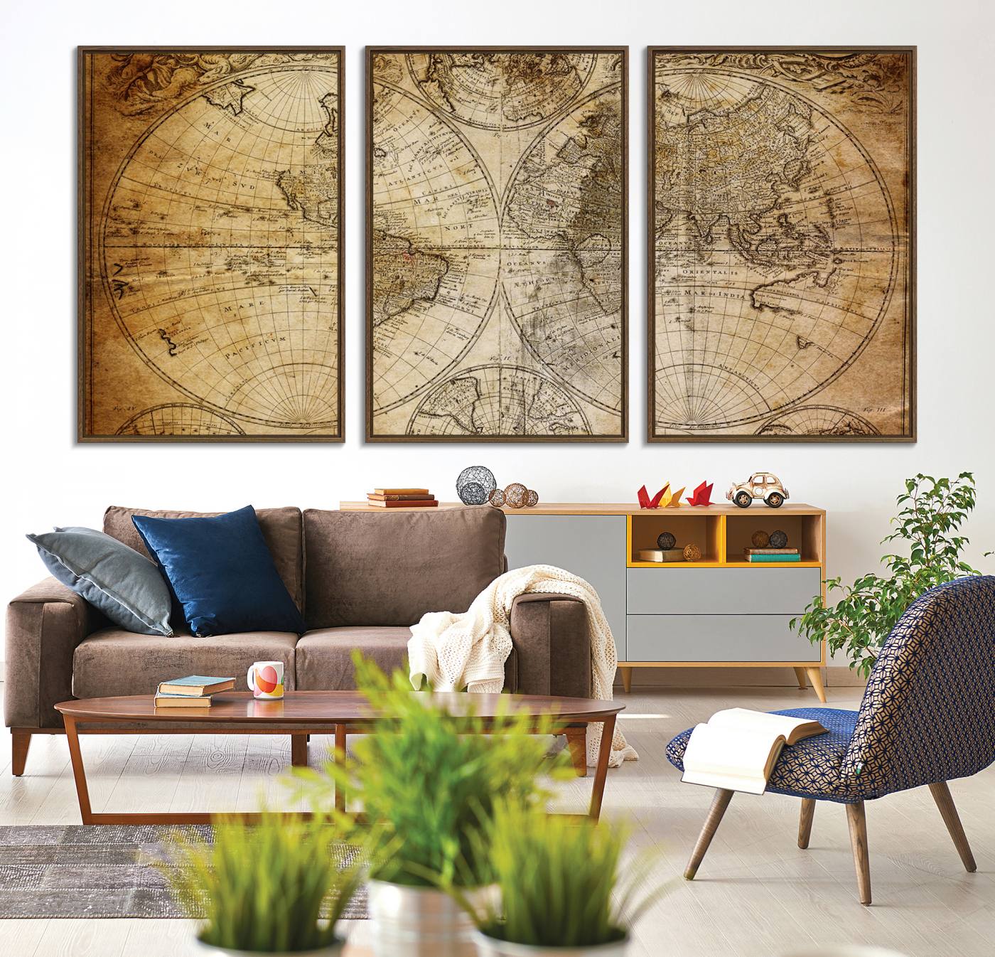 75053-MGV-CV-36X24-Push Pin World Map Canvas Print – Travel Tracker Wall Art for Couples, Perfect Anniversary Gift for Home or Office Decor