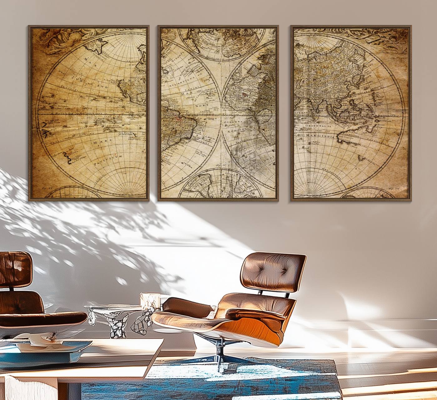 75053-MGV-FC-60X30-3P_Walnut-Push Pin World Map Canvas Print – Travel Tracker Wall Art for Couples, Perfect Anniversary Gift for Home or Office Decor