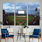 Oracle Park San Francisco Giants Wall Art | Oracle Park Stadium Canvas Print| Large Framed Baseball Wall Decor