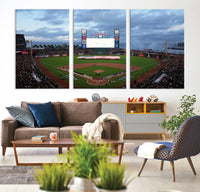 Oracle Park San Francisco Giants Wall Art | Oracle Park Stadium Canvas Print| Large Framed Baseball Wall Decor