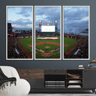 44631-MGV-FC-48X32-3P_White-Oracle Park San Francisco Giants Wall Art | Oracle Park Stadium Canvas Print| Large Framed Baseball Wall Decor