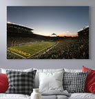 Oregon Ducks Football Team Print - Eugene Autzen Stadium Wall Art Canvas Print