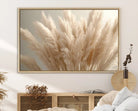 Pampas Grass Canvas Wall Art - Elegant Neutral Decor for Living Room, Boho Minimalist Artwork, Ready to Hang