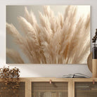 Pampas Grass Canvas Wall Art - Elegant Neutral Decor for Living Room, Boho Minimalist Artwork, Ready to Hang