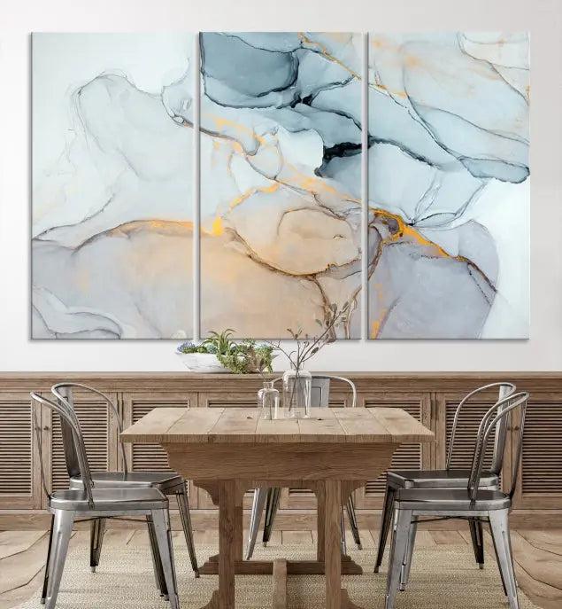 Pastel Marble Fluid Effect Wall Art Abstract Canvas Wall Art Print 