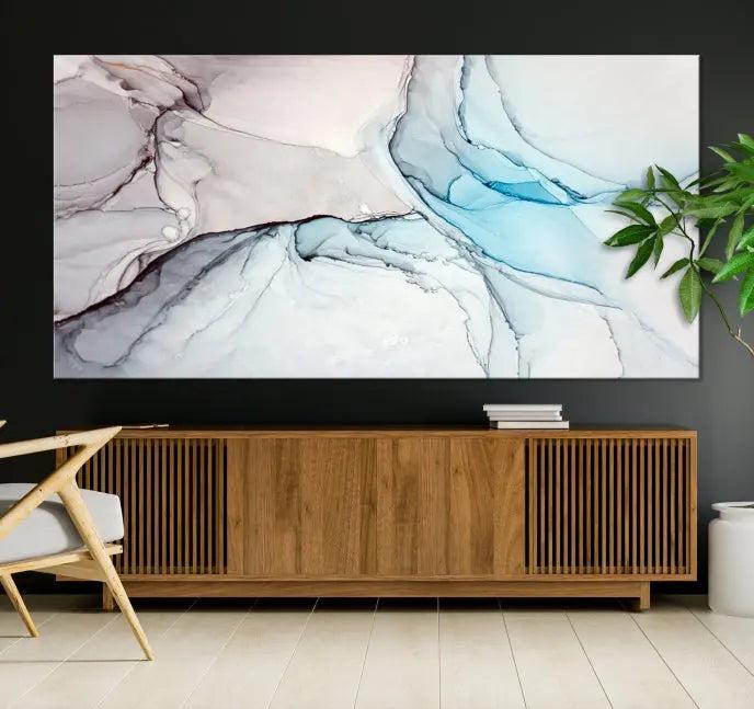 Pastel Marble Fluid Effect Wall Art Abstract Canvas Wall Art Print 