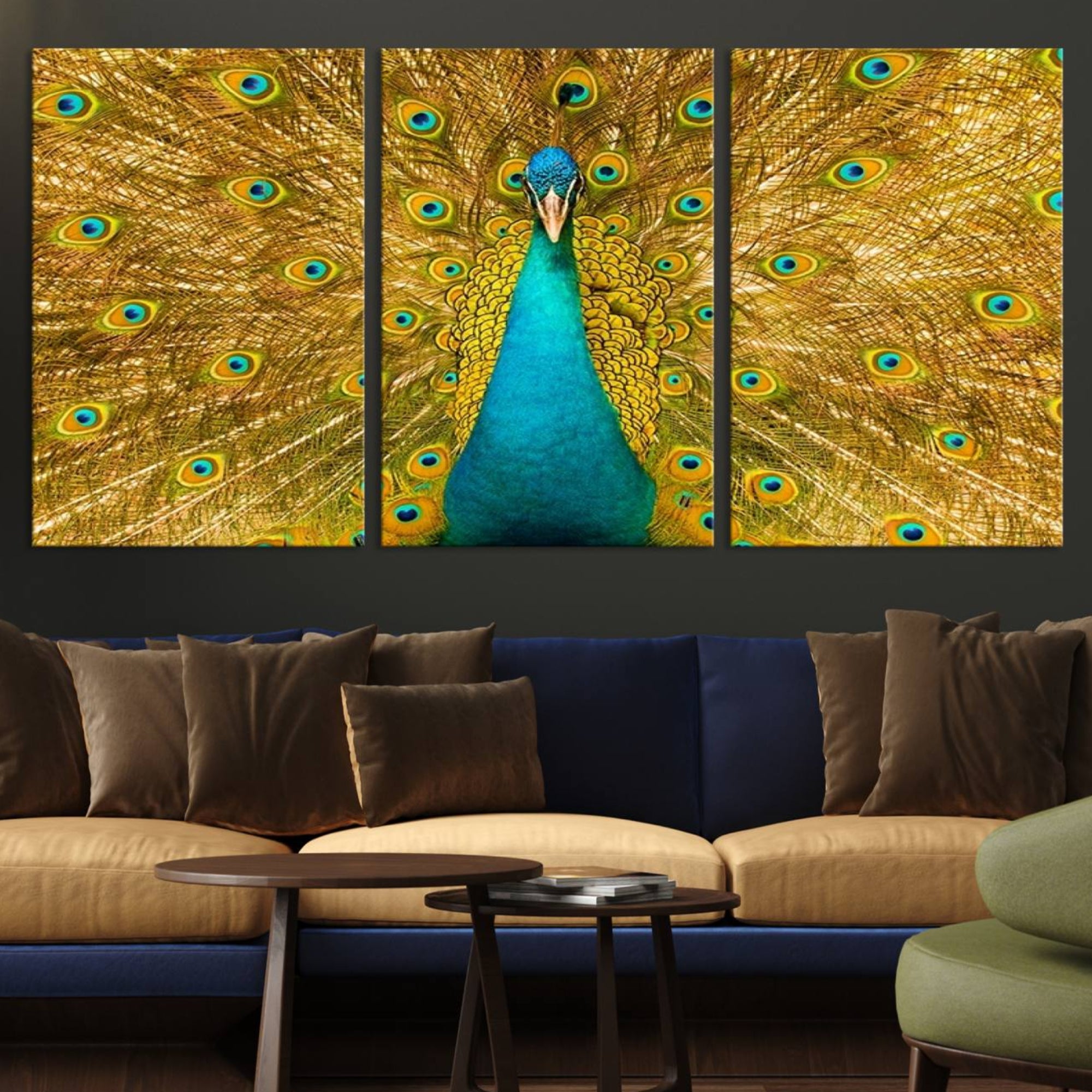 80723-MGV-CV-36X24-Peacock Wall Art Canvas Print
