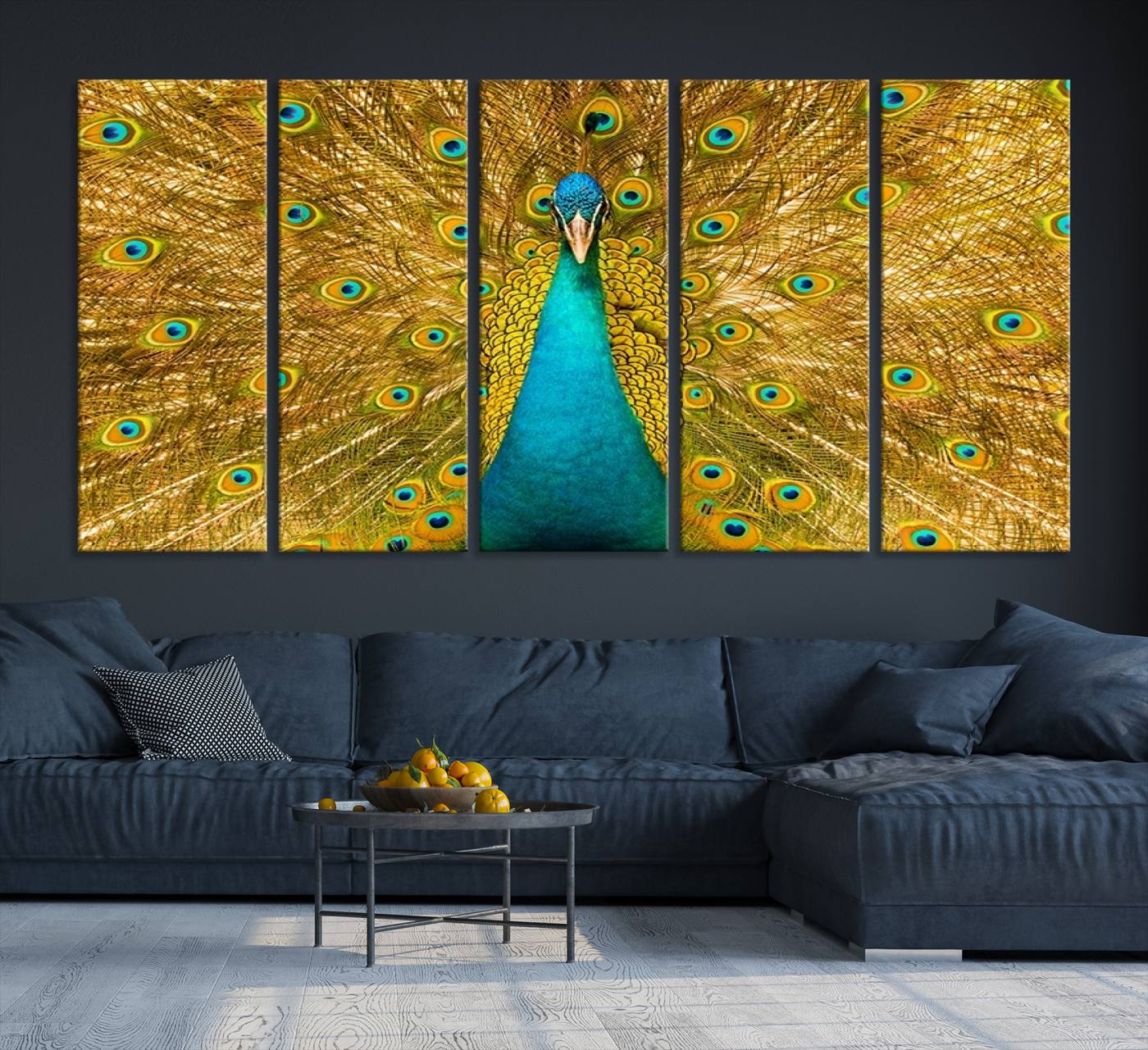 80723-MGV-CV-36X24-Peacock Wall Art Canvas Print