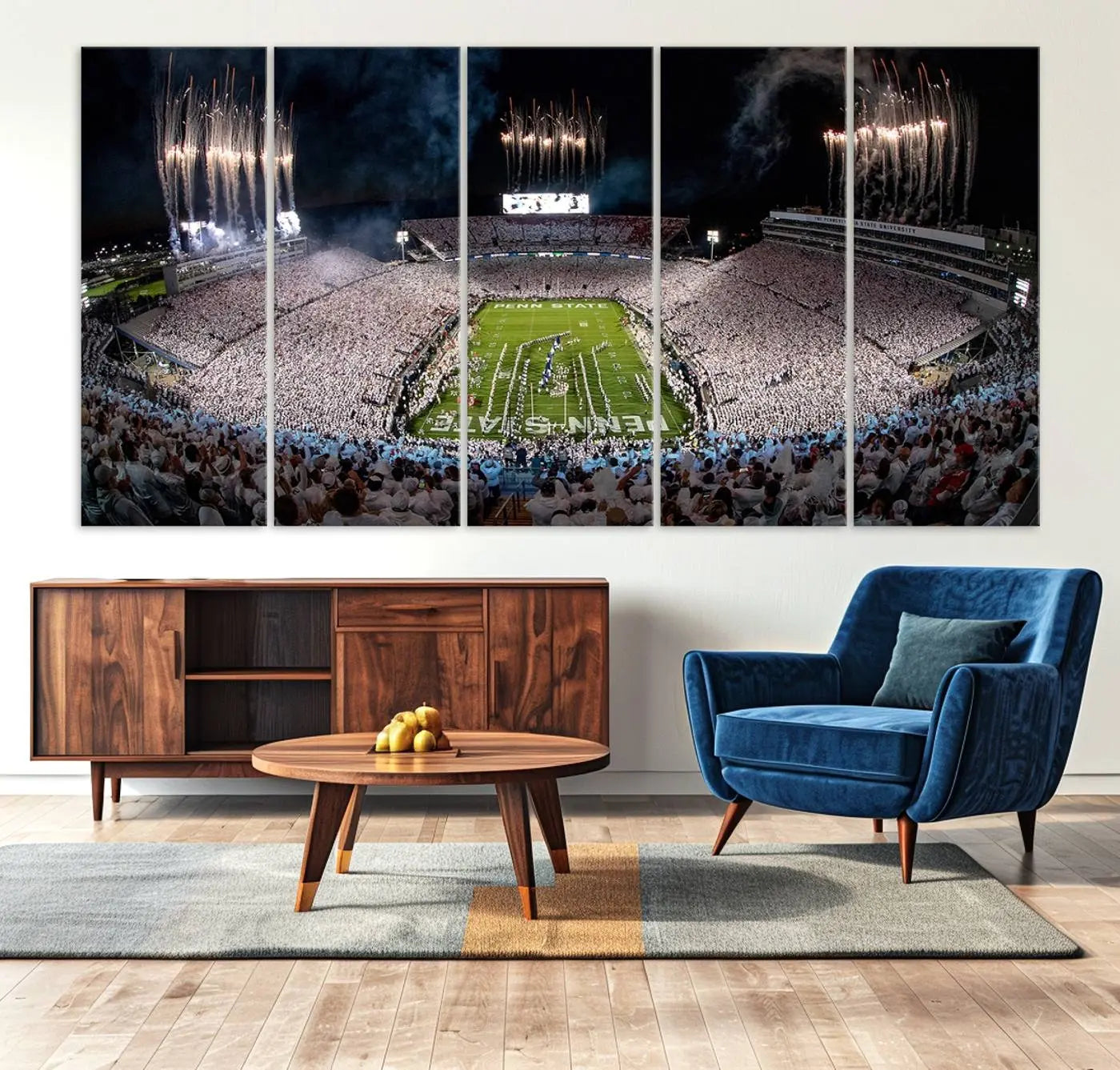 11391-MGV-CV-36X24-Penn Stadium Football Wall Art Canvas Print, Pennsylvania University Football Stadium