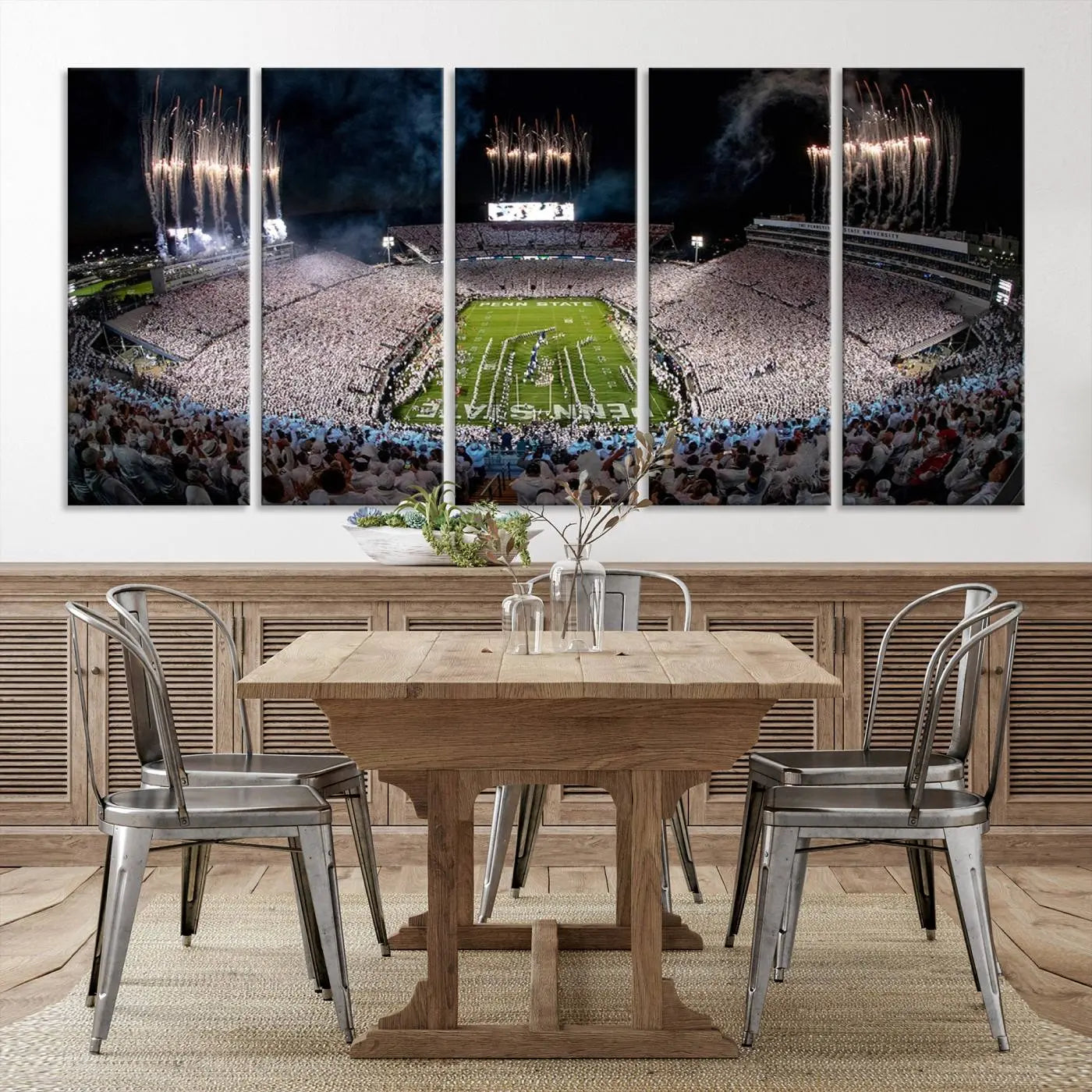 11391-MGV-CV-36X24-Penn Stadium Football Wall Art Canvas Print, Pennsylvania University Football Stadium