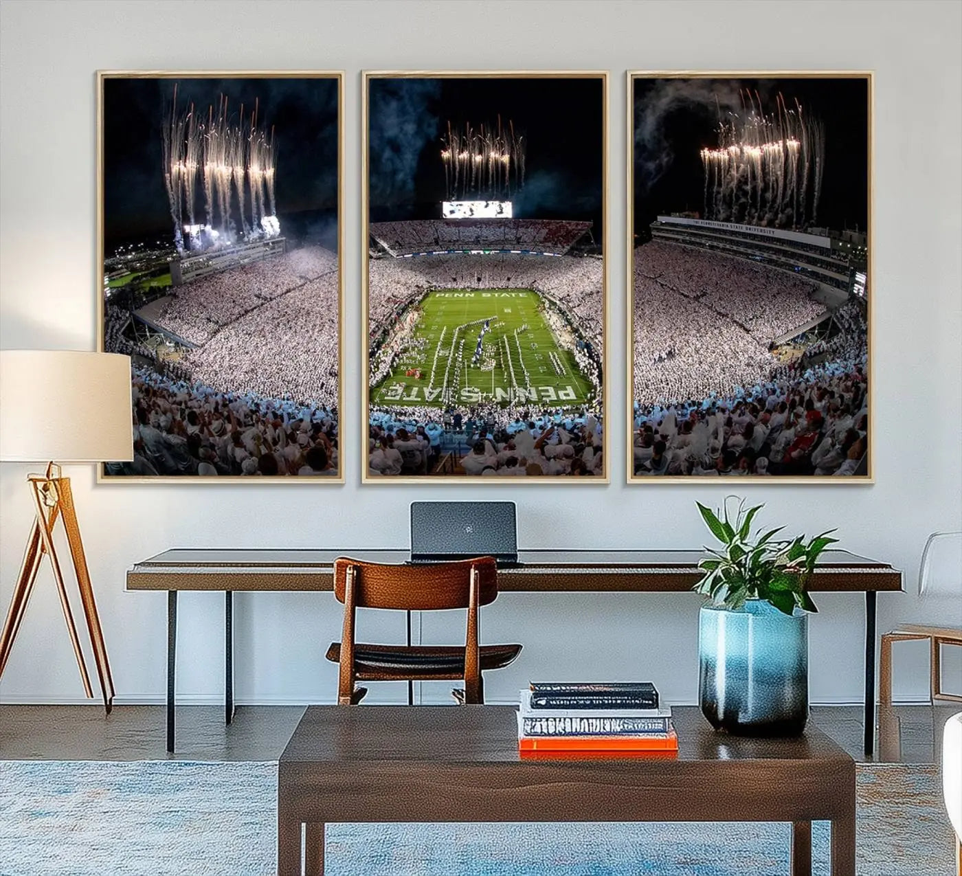 11391-MGV-FC-48X32-3P_Natural-Penn Stadium Football Wall Art Canvas Print, Pennsylvania University Football Stadium