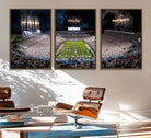 11391-MGV-FC-60X30-3P_Walnut-Penn Stadium Football Wall Art Canvas Print, Pennsylvania University Football Stadium